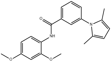 N-(2,4-dimethoxyphenyl)-3-(2,5-dimethyl-1H-pyrrol-1-yl)benzamide Structure