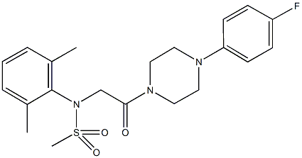 N-(2,6-dimethylphenyl)-N-{2-[4-(4-fluorophenyl)-1-piperazinyl]-2-oxoethyl}methanesulfonamide 구조식 이미지