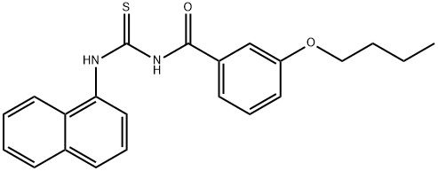 N-(3-butoxybenzoyl)-N'-(1-naphthyl)thiourea Structure