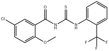 N-(5-chloro-2-methoxybenzoyl)-N'-[2-(trifluoromethyl)phenyl]thiourea Structure