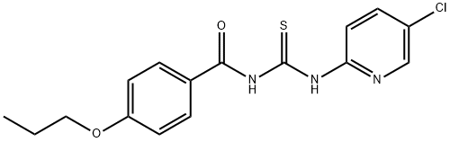 N-(5-chloro-2-pyridinyl)-N'-(4-propoxybenzoyl)thiourea 구조식 이미지