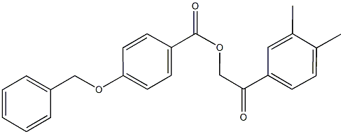 2-(3,4-dimethylphenyl)-2-oxoethyl 4-(benzyloxy)benzoate Structure