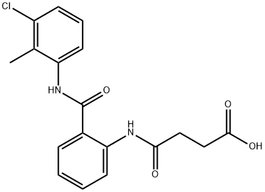 4-{2-[(3-chloro-2-methylanilino)carbonyl]anilino}-4-oxobutanoic acid Structure