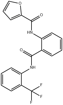 N-(2-{[2-(trifluoromethyl)anilino]carbonyl}phenyl)-2-furamide Structure