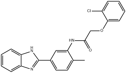 N-[5-(1H-benzimidazol-2-yl)-2-methylphenyl]-2-(2-chlorophenoxy)acetamide Structure