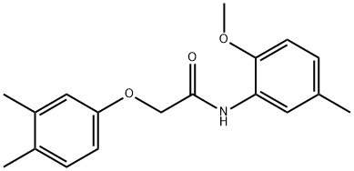 2-(3,4-dimethylphenoxy)-N-(2-methoxy-5-methylphenyl)acetamide 구조식 이미지