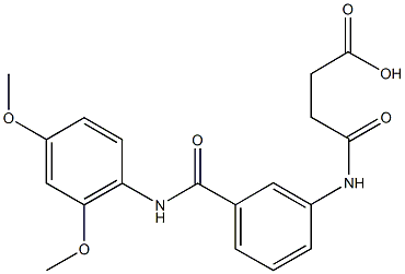 4-{3-[(2,4-dimethoxyanilino)carbonyl]anilino}-4-oxobutanoic acid Structure