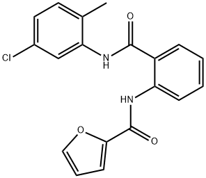 N-{2-[(5-chloro-2-methylanilino)carbonyl]phenyl}-2-furamide 구조식 이미지