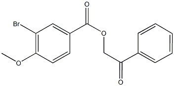 2-oxo-2-phenylethyl 3-bromo-4-methoxybenzoate 구조식 이미지