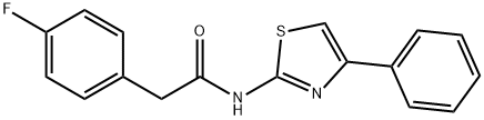 2-(4-fluorophenyl)-N-(4-phenyl-1,3-thiazol-2-yl)acetamide 구조식 이미지