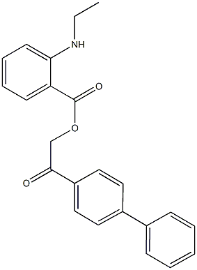 2-[1,1'-biphenyl]-4-yl-2-oxoethyl 2-(ethylamino)benzoate Structure