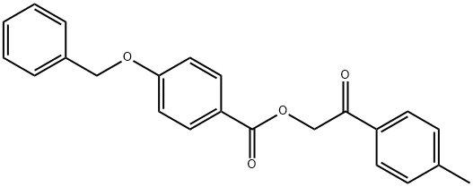 2-(4-methylphenyl)-2-oxoethyl 4-(benzyloxy)benzoate 구조식 이미지