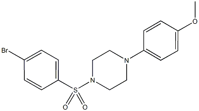 4-{4-[(4-bromophenyl)sulfonyl]-1-piperazinyl}phenyl methyl ether Structure