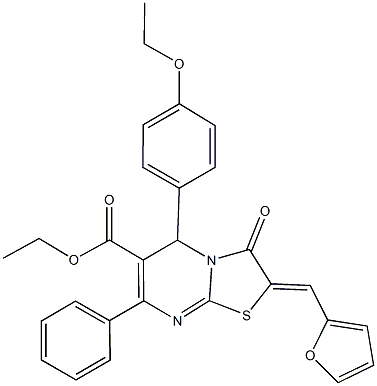 ethyl 5-(4-ethoxyphenyl)-2-(2-furylmethylene)-3-oxo-7-phenyl-2,3-dihydro-5H-[1,3]thiazolo[3,2-a]pyrimidine-6-carboxylate Structure