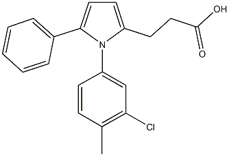 3-[1-(3-chloro-4-methylphenyl)-5-phenyl-1H-pyrrol-2-yl]propanoic acid Structure