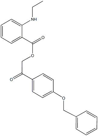 2-[4-(benzyloxy)phenyl]-2-oxoethyl 2-(ethylamino)benzoate 구조식 이미지