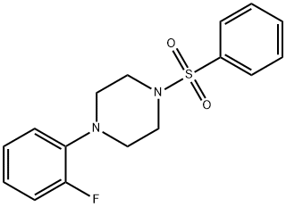 1-(2-fluorophenyl)-4-(phenylsulfonyl)piperazine 구조식 이미지