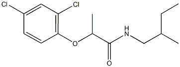2-[(2,4-dichlorophenyl)oxy]-N-(2-methylbutyl)propanamide 구조식 이미지