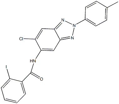 N-[6-chloro-2-(4-methylphenyl)-2H-1,2,3-benzotriazol-5-yl]-2-iodobenzamide 구조식 이미지