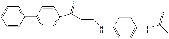 N-{4-[(3-[1,1'-biphenyl]-4-yl-3-oxoprop-1-enyl)amino]phenyl}acetamide 구조식 이미지