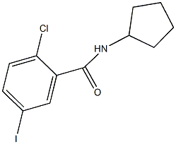 2-chloro-N-cyclopentyl-5-iodobenzamide Structure