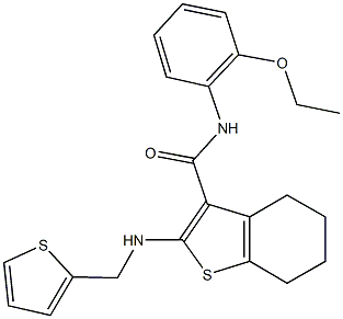 N-(2-ethoxyphenyl)-2-[(2-thienylmethyl)amino]-4,5,6,7-tetrahydro-1-benzothiophene-3-carboxamide Structure