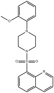 methyl 2-[4-(8-quinolinylsulfonyl)-1-piperazinyl]phenyl ether 구조식 이미지