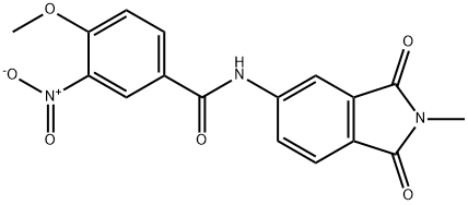 3-nitro-4-methoxy-N-(2-methyl-1,3-dioxo-2,3-dihydro-1H-isoindol-5-yl)benzamide Structure