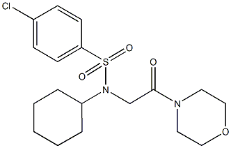 4-chloro-N-cyclohexyl-N-[2-(4-morpholinyl)-2-oxoethyl]benzenesulfonamide Structure