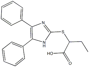 2-[(4,5-diphenyl-1H-imidazol-2-yl)sulfanyl]butanoic acid 구조식 이미지