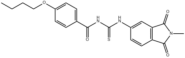 N-(4-butoxybenzoyl)-N'-(2-methyl-1,3-dioxo-2,3-dihydro-1H-isoindol-5-yl)thiourea Structure