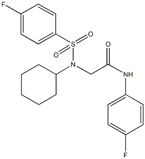 2-{cyclohexyl[(4-fluorophenyl)sulfonyl]amino}-N-(4-fluorophenyl)acetamide Structure