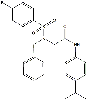 2-{benzyl[(4-fluorophenyl)sulfonyl]amino}-N-(4-isopropylphenyl)acetamide 구조식 이미지