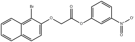 3-nitrophenyl [(1-bromo-2-naphthyl)oxy]acetate 구조식 이미지