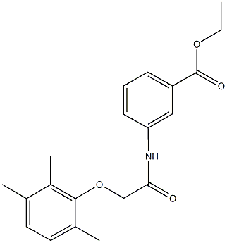 ethyl 3-{[(2,3,6-trimethylphenoxy)acetyl]amino}benzoate 구조식 이미지