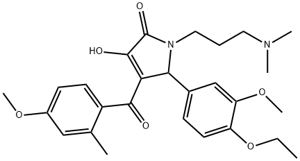 1-[3-(dimethylamino)propyl]-5-(4-ethoxy-3-methoxyphenyl)-3-hydroxy-4-(4-methoxy-2-methylbenzoyl)-1,5-dihydro-2H-pyrrol-2-one Structure