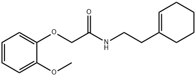 N-(2-cyclohex-1-en-1-ylethyl)-2-(2-methoxyphenoxy)acetamide 구조식 이미지