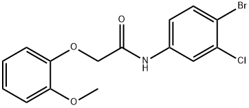 N-(4-bromo-3-chlorophenyl)-2-(2-methoxyphenoxy)acetamide Structure