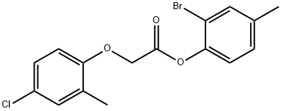 2-bromo-4-methylphenyl (4-chloro-2-methylphenoxy)acetate 구조식 이미지