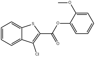 2-methoxyphenyl 3-chloro-1-benzothiophene-2-carboxylate 구조식 이미지