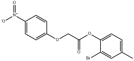 2-bromo-4-methylphenyl {4-nitrophenoxy}acetate 구조식 이미지