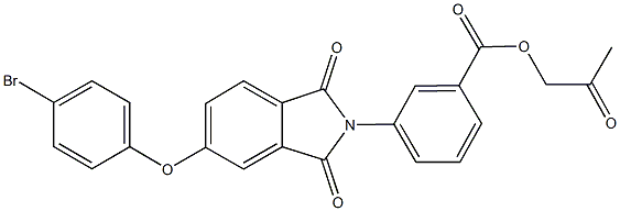 2-oxopropyl 3-[5-(4-bromophenoxy)-1,3-dioxo-1,3-dihydro-2H-isoindol-2-yl]benzoate Structure