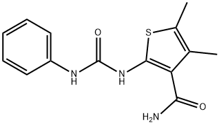 2-[(anilinocarbonyl)amino]-4,5-dimethyl-3-thiophenecarboxamide 구조식 이미지