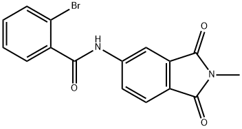 2-bromo-N-(2-methyl-1,3-dioxo-2,3-dihydro-1H-isoindol-5-yl)benzamide 구조식 이미지