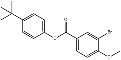 4-tert-butylphenyl 3-bromo-4-methoxybenzoate 구조식 이미지