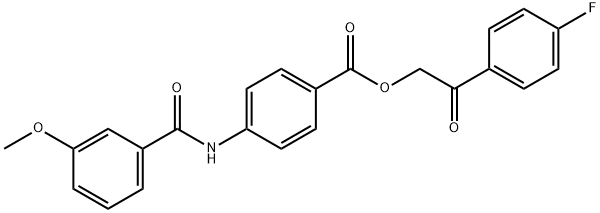 2-(4-fluorophenyl)-2-oxoethyl 4-[(3-methoxybenzoyl)amino]benzoate Structure