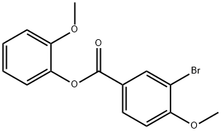 2-methoxyphenyl 3-bromo-4-methoxybenzoate 구조식 이미지