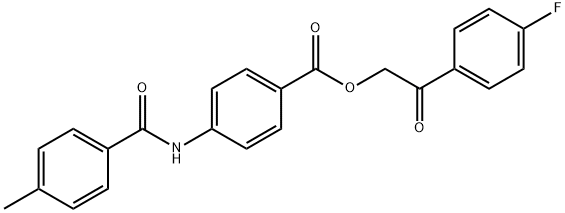 2-(4-fluorophenyl)-2-oxoethyl 4-[(4-methylbenzoyl)amino]benzoate 구조식 이미지