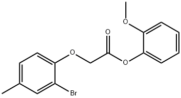 2-methoxyphenyl (2-bromo-4-methylphenoxy)acetate Structure