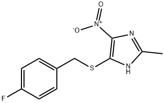 5-[(4-fluorobenzyl)sulfanyl]-4-nitro-2-methyl-1H-imidazole Structure